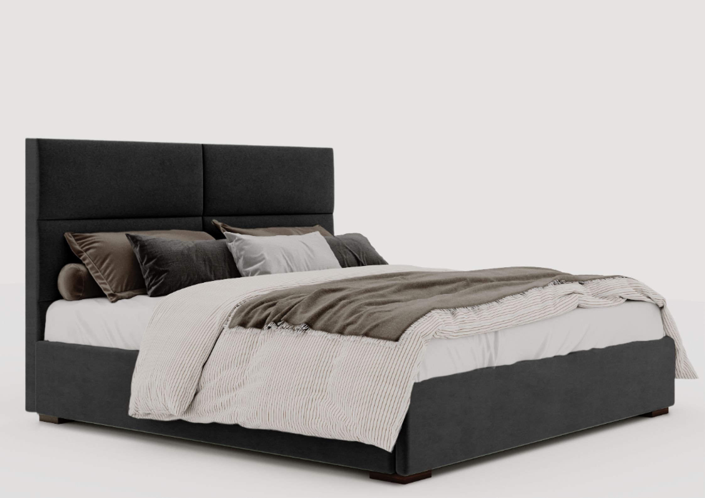 Czarne łóżko 180x200cm